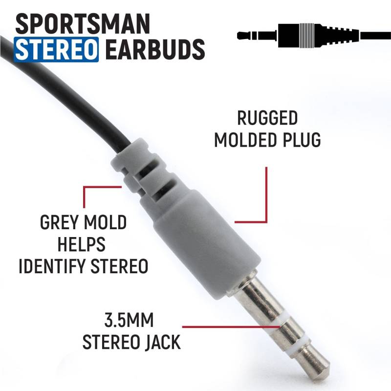 Rugged Radios Sportsman Foam Earbud Speakers - Stereo