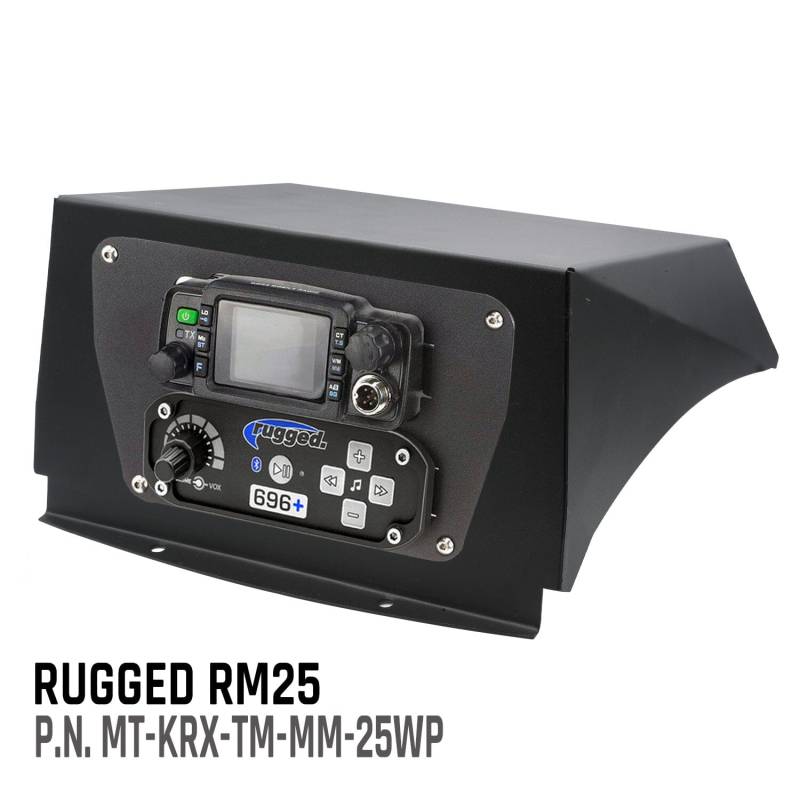 Rugged Radios Kawasaki KRX Multi-Mount Kit - Top Mount - for Rugged Radios UTV Intercoms and Radios - Rugged Radios GMR25