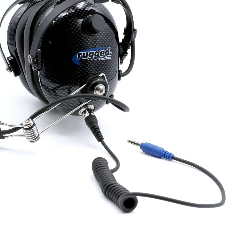 Rugged Radios SUPER SPORT Coil Cord Adaptor Cable to 5-pin Headset