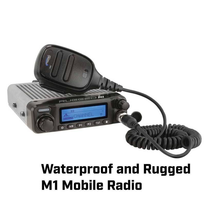 Rugged Radios Polaris RZR XP - 696 PLUS REMOTE HEAD Intercom with Business Band Radio - Alpha Helmet Kits