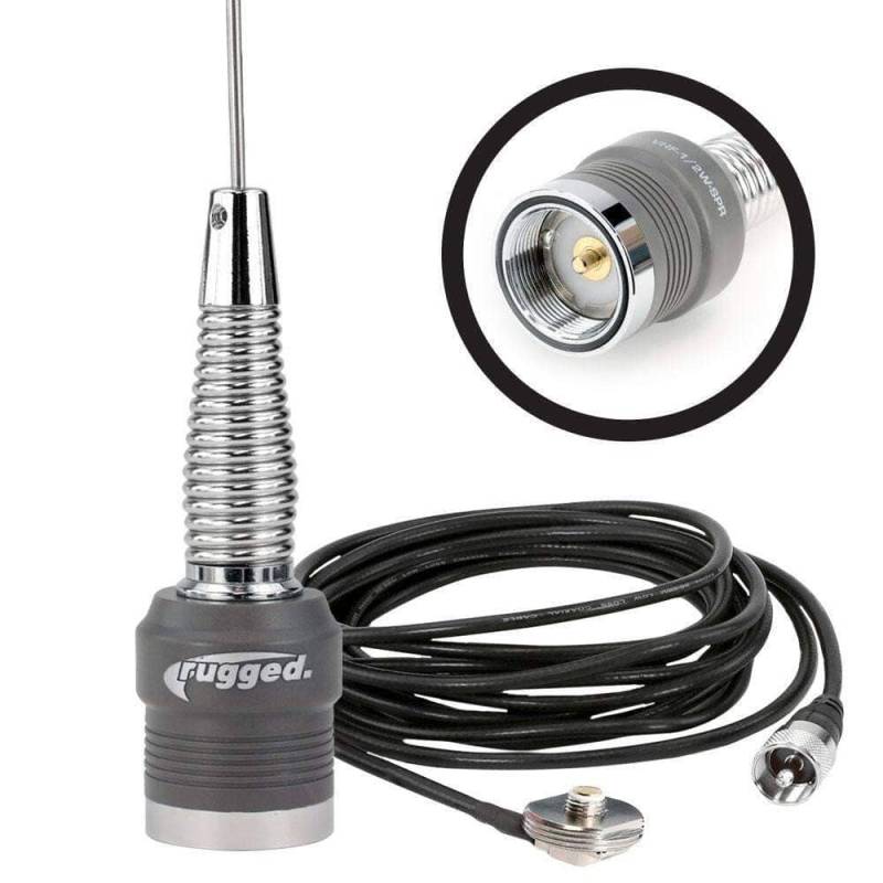 Rugged Radios Polaris RZR XP - 696 PLUS REMOTE HEAD Intercom with Business Band Radio - Alpha Helmet Kits