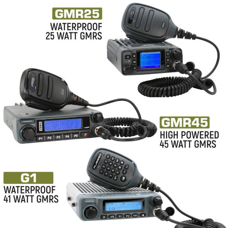 Rugged Radios Jeep Wrangler JK and JKU Two-Way GMRS Mobile Radio Kit - JK 2-Door 11-18 Jeep - 41 Watt - G1 Waterproof Radio