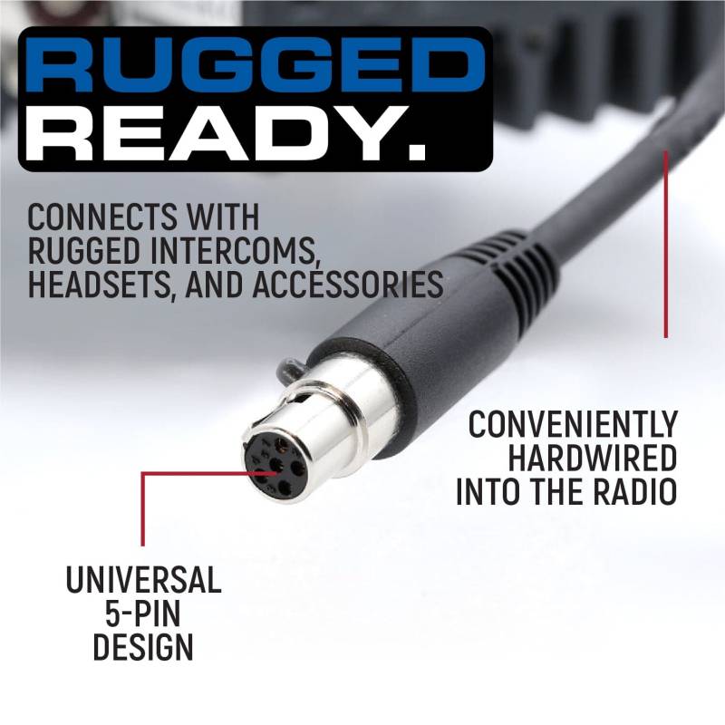Rugged Radios Jeep Wrangler JK and JKU Two-Way GMRS Mobile Radio Kit - JK 2-Door 11-18 Jeep - 41 Watt - G1 Waterproof Radio