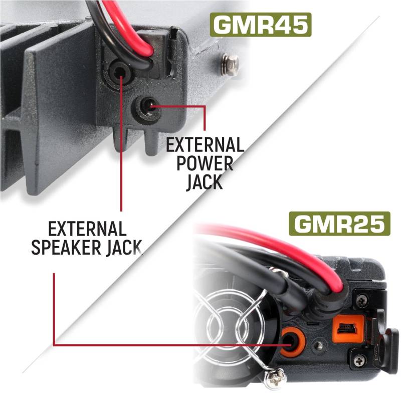 Rugged Radios Jeep Wrangler JK and JKU Two-Way GMRS Mobile Radio Kit - JK 2-Door 11-18 Jeep - 41 Watt - G1 Waterproof Radio