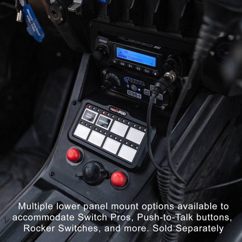 Rugged Radios Polaris RZR PRO XP - Turbo R - Pro R - Complete Communication Kit with Intercom and 2-Way Radio - 696 PLUS Intercom - G1 GMRS Radio