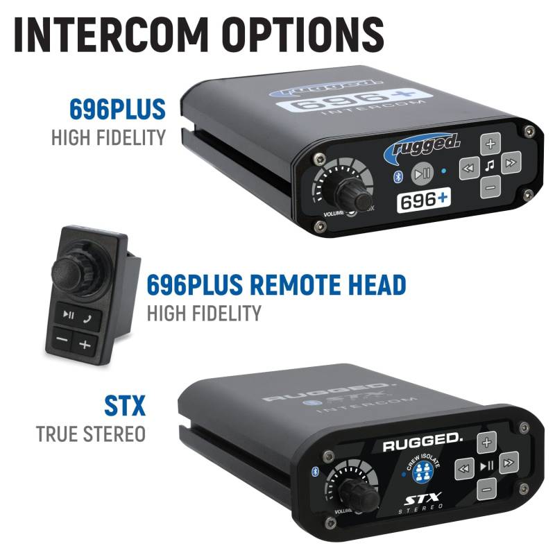 Rugged Radios STX Stereo G1 GMRS Mobile Radio and Intercom Kit - Top Mount - Can-Am Maverick X3