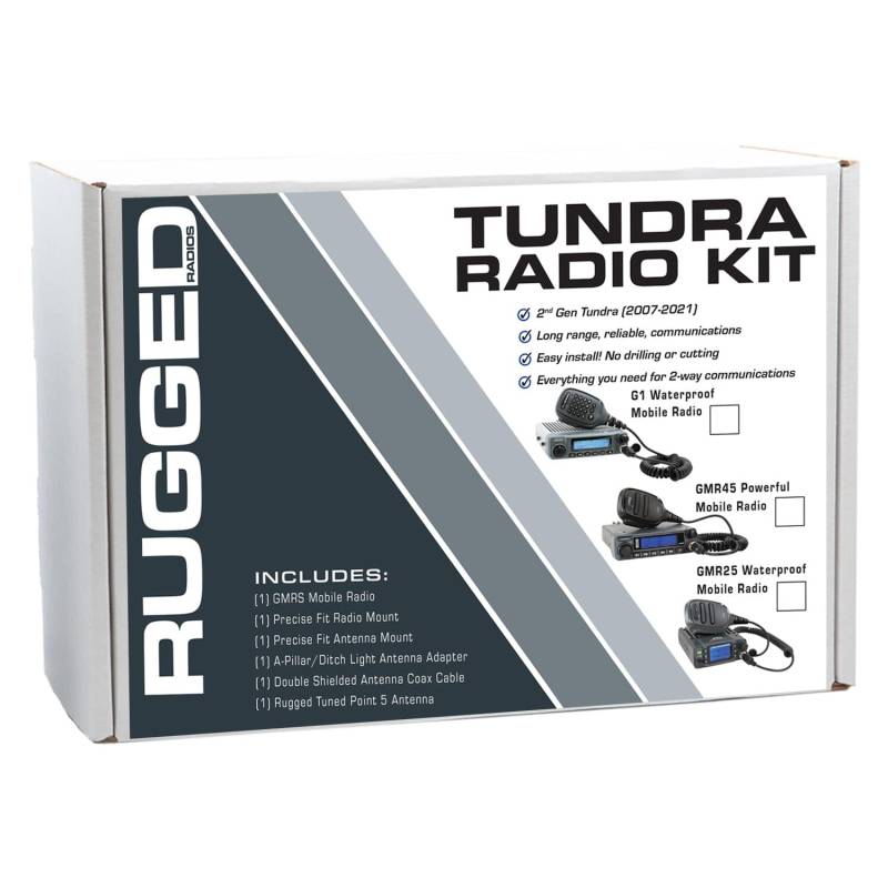 Rugged Radios Toyota Tundra Two-Way GMRS Mobile Radio Kit - 41 Watt - G1 Waterproof