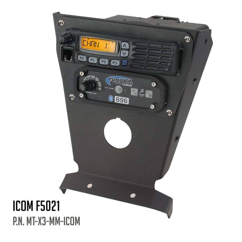 Rugged Radios Can-Am X3 Multi-Mount COMPLETE Kit with Multi-Mount  and Side Panels - Rugged Radios M1/G1/RM45/RM60/GMR45 with Switch Holes