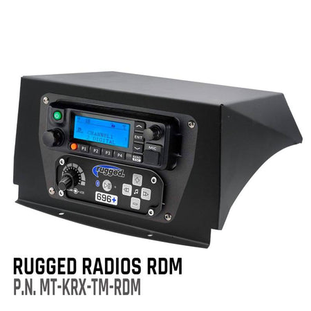 Rugged Radios Kawasaki KRX Multi-Mount Kit - Top Mount - for Rugged Radios UTV Intercoms and Radios - Rugged Radios M1/G1/RM45/RM60/GMR45 with Switch Holes