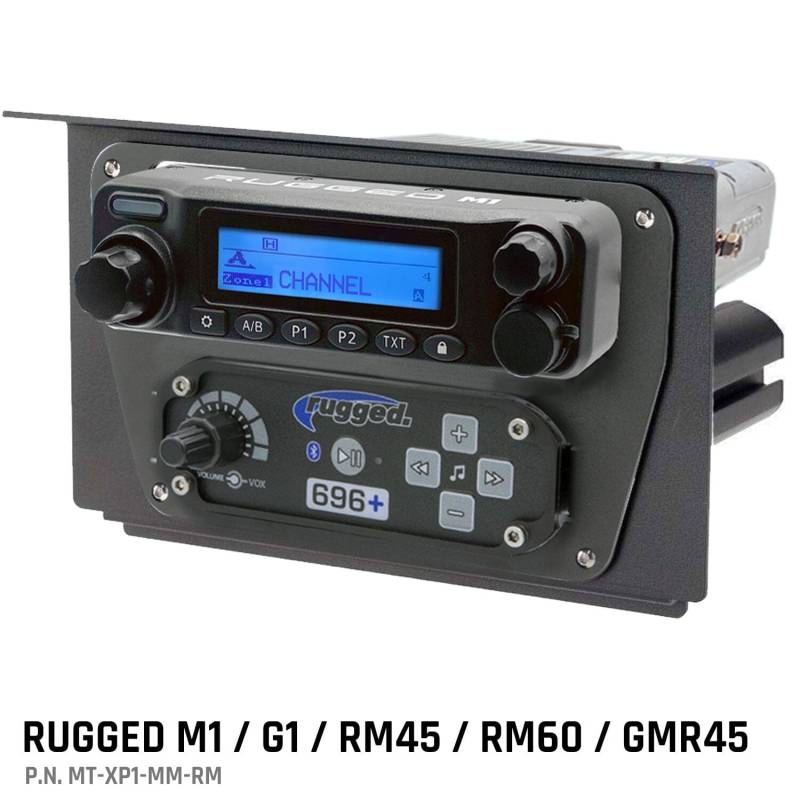 Rugged Radios Polaris XP1 Mount Kit for M1 / G1 / RM60 / GMR45 Radio and Rugged Radios Intercom