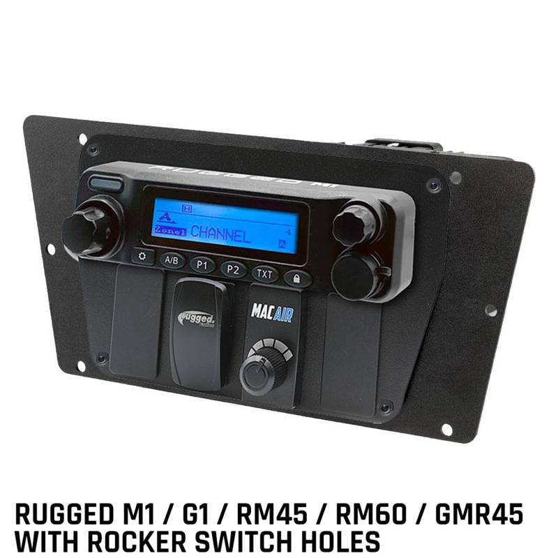 Rugged Radios Yamaha YXZ Multi-Mount - Rugged Radios M1/G1/RM45/RM60/GMR45 with Switch Holes