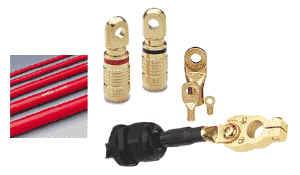 QuickCar 4 Gauge Battery Cable Kit - Top Mount Battery Terminals