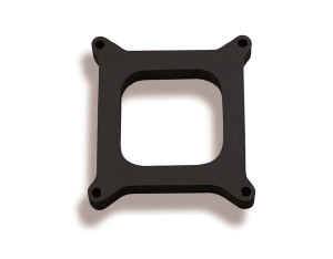Holley Carburetor Spacer - 1/2 in Thick - Open - Square Bore - Phenolic - Black