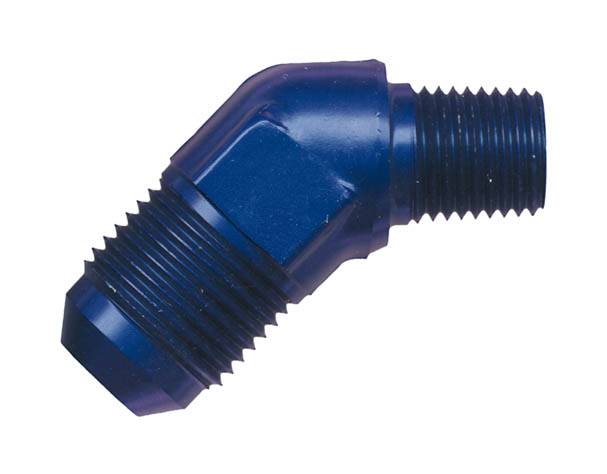Earl's Aluminum 45 NPT to AN Adapter - 1/2" NPT to -12 AN