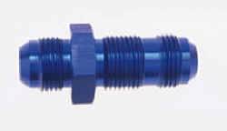 Earl's 12 AN Male to 12 AN Male Bulkhead Straight Bulkhead Fitting - Blue Anodized