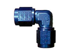 Earl's Aluminum 90 Low Profile Female AN Swivel to Female AN Swivel Adapter -03 AN