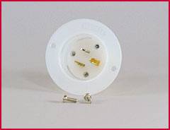 QuickCar Male Recessed Outlet - 110 Volt