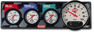 QuickCar 3-1 Gauge Panel - OP/WT/FP w/ 5" Memory Tachometer