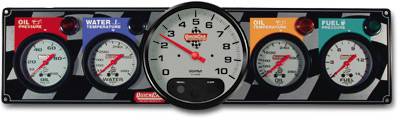 QuickCar 4-1 GN Gauge Panel - OP/WT/OT/FP w/ 5" Memory Tachometer