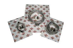 QuickCar Stainless Steel Teflon Gauge Line Kit - 12" Steel Braided Line and Fittings