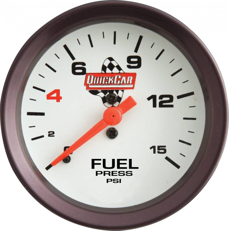 QuickCar Extreme Fuel Pressure Gauge w/ Built-In LED Warning Light - 2-5/8"