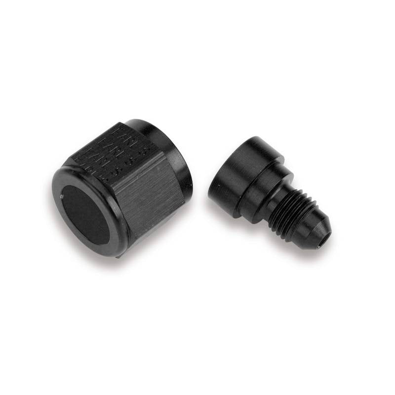 Earl's 12 AN Female to 8 AN Male Straight Adapter - Black Anodized