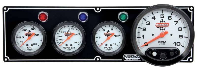 QuickCar 3-1 Gauge Panel w/ 5" Tach - OP/WT/FP