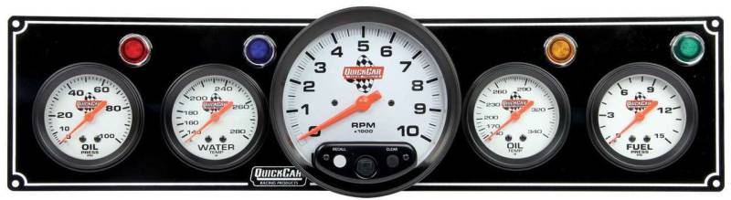QuickCar 4-1 Gauge Panel w/ 5" Tach - OP/WT/OT/FP