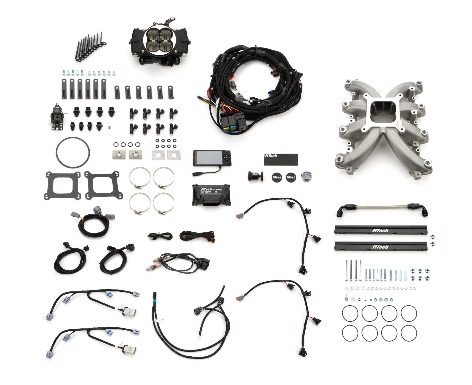 FiTech Retro LS Port 750 HP EFI System w/LS3 Intake - Black - LS3 - GM LS-Series
