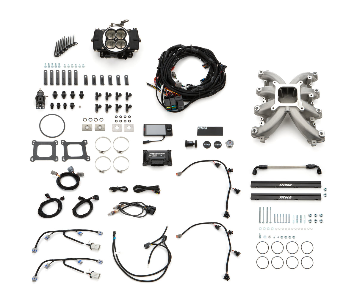 FiTech Retro LS Port 750 HP EFI System w/LS1 Intake - Black - LS1 - GM LS-Series