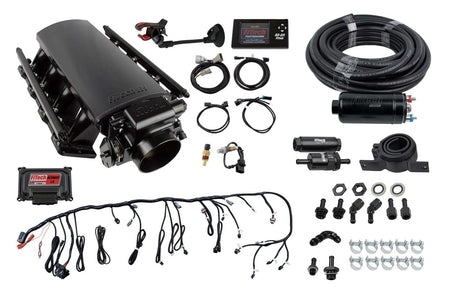 FiTech Ultimate Multi Port Fuel Injection - 55 lb/hr Injectors - 102 mm Throttle Body - Black - GM LS-Series