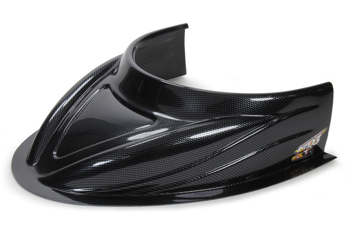 Five Star MD3 Hood Scoop - 5" Tall - Flat Carbon Fiber Look