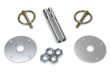 Five Star Hood Pin - 2-1/8" OD Scuff Plates - Torsion Clips - Hardware Included - Aluminum - Clear