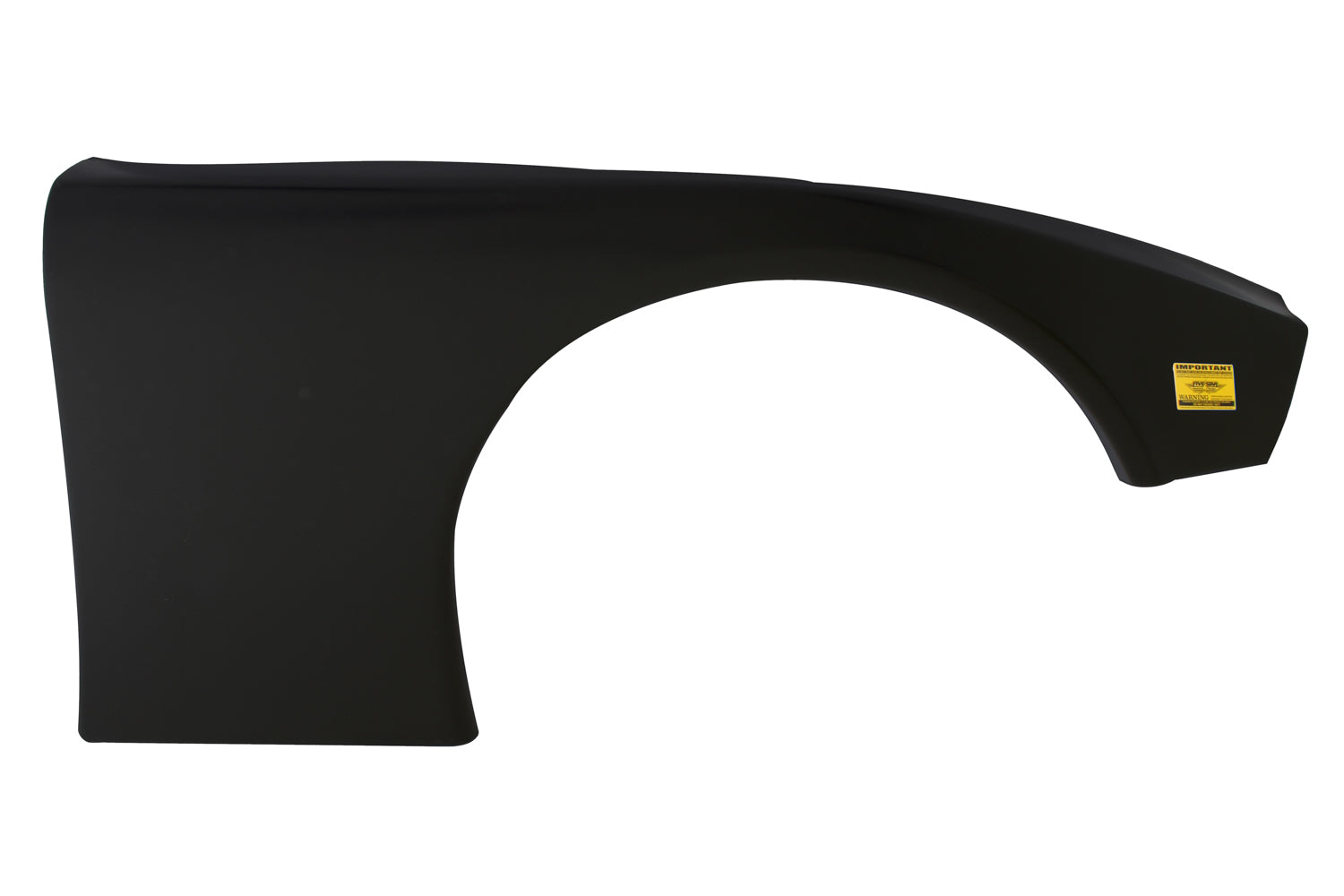 Five Star 2019 Late Model Molded Fender - Molded Plastic - Black - Right
