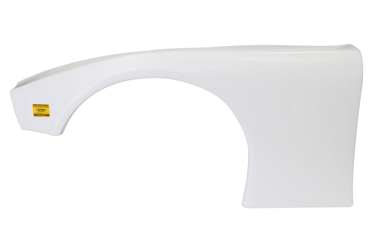 Five Star 2019 Late Model Molded Fender - Molded Plastic - White - Left
