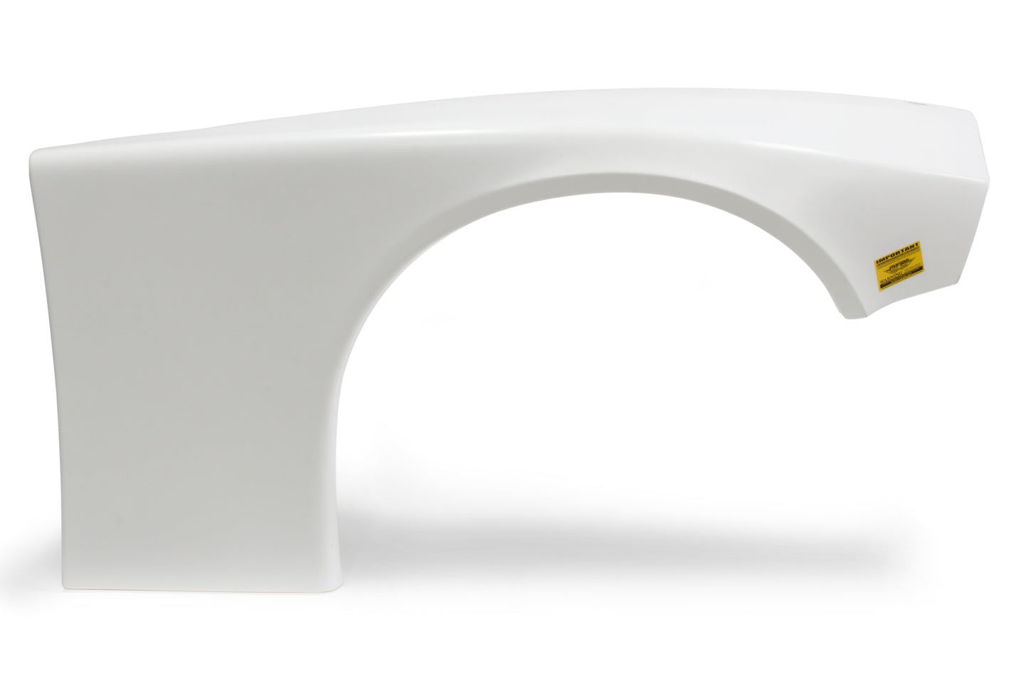 Five Star Plastic Fender - Right Side - Late Model Stock Car - White