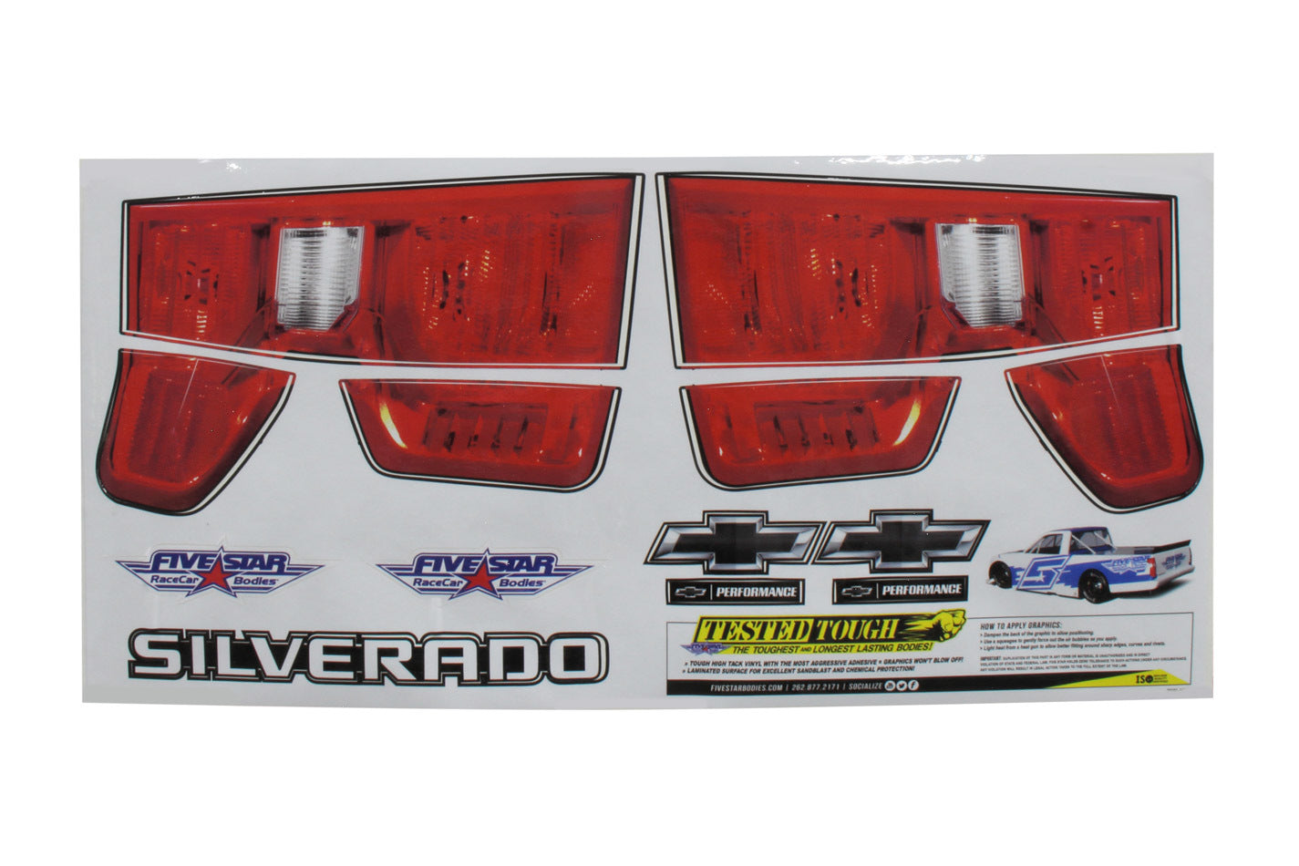 Five Star 2019 Chevy Silverado Tail ID Graphics Kit