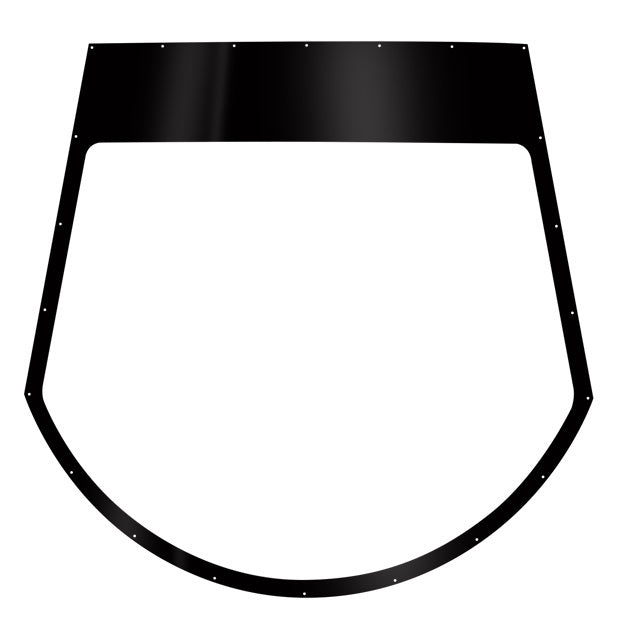 Five Star Coated Windshield - Blackout Border - Polycarbonate - Bandolero