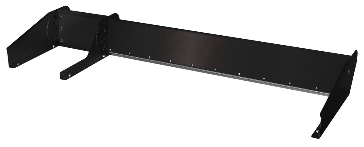 Five Star MD3 Dirt Late Model Spoiler - 56 x 8 in - 32 x 8.25 Breakaway - 2-Piece - Black / Clear 
