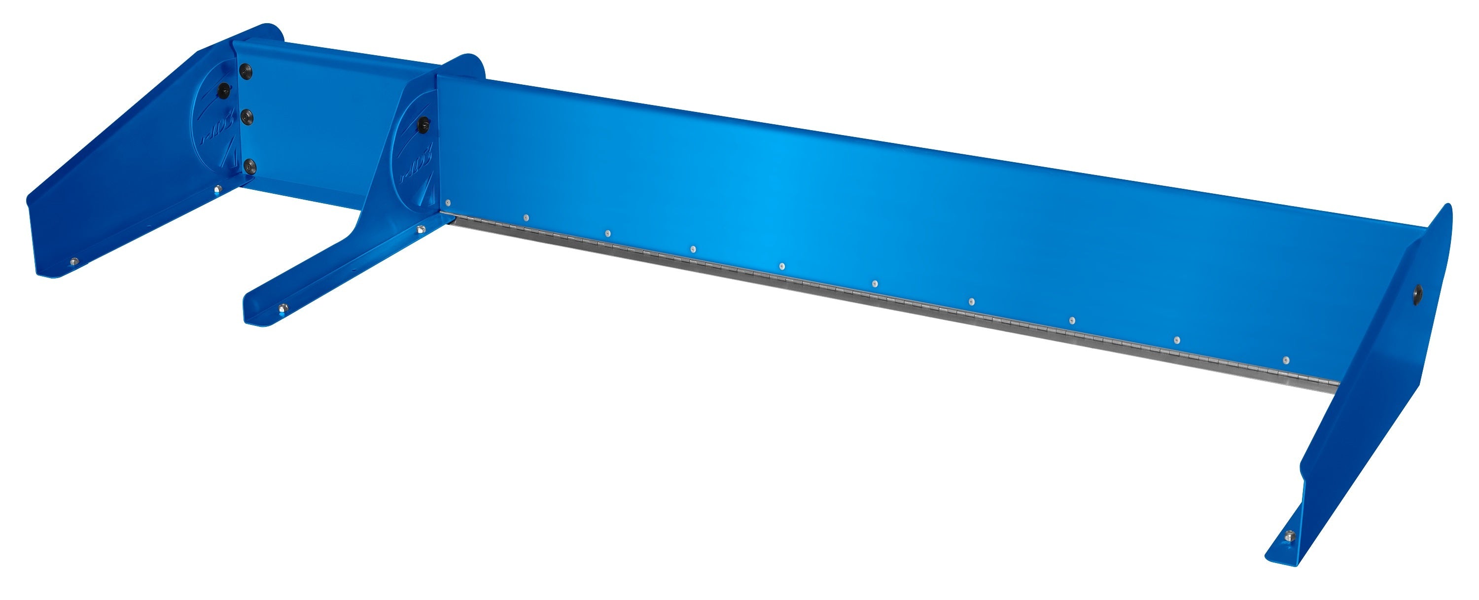 Five Star MD3 Dirt Late Model Spoiler - 56 x 8 in - 32 x 8.25 Breakaway - 2-Piece - Chevron Blue / Clear 