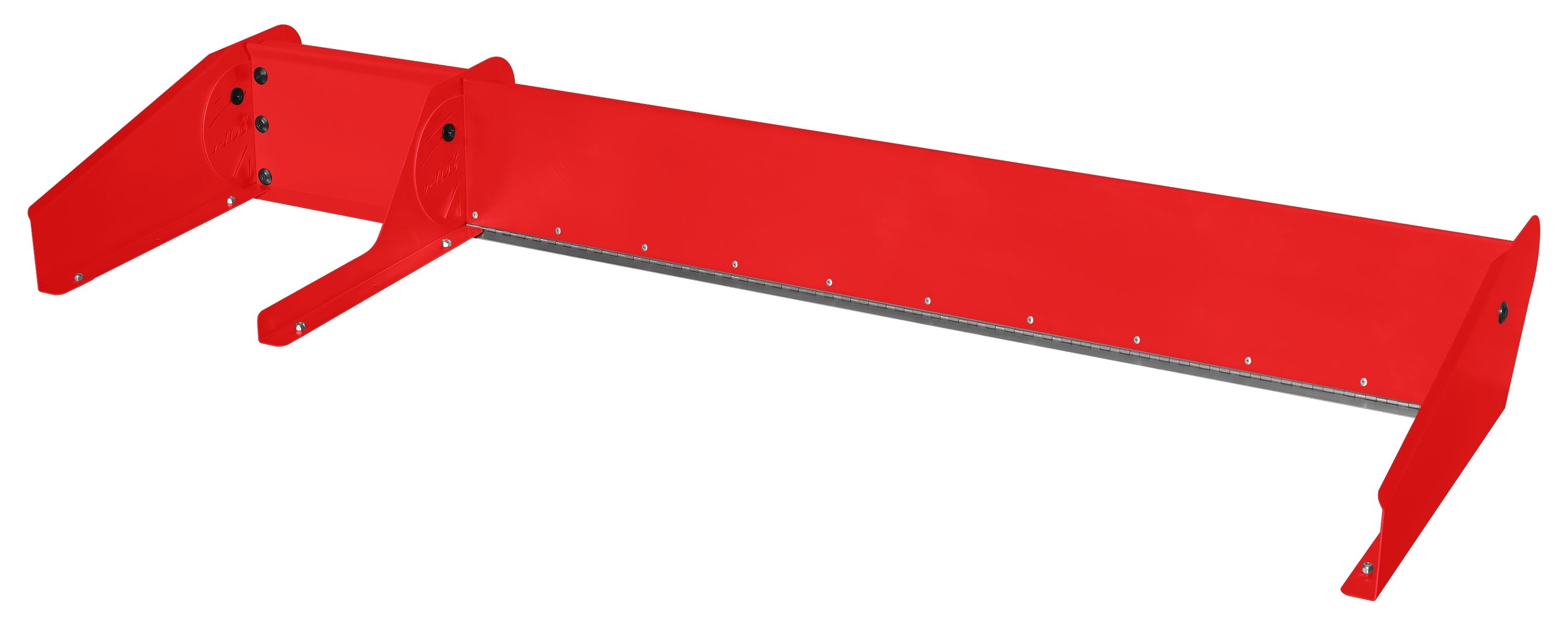 Five Star MD3 Dirt Late Model Spoiler - 56 x 8 in - 32 x 8.25 Breakaway - 2-Piece - Red / Clear 