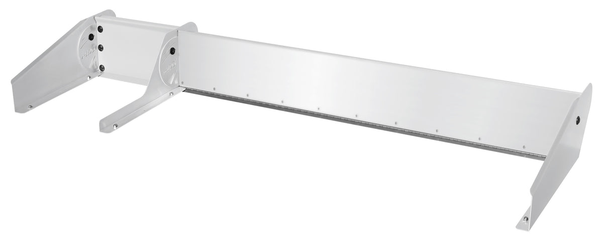Five Star MD3 Dirt Late Model Spoiler - 56 x 8 in - 32 x 8.25 Breakaway - 2-Piece - White / Clear 