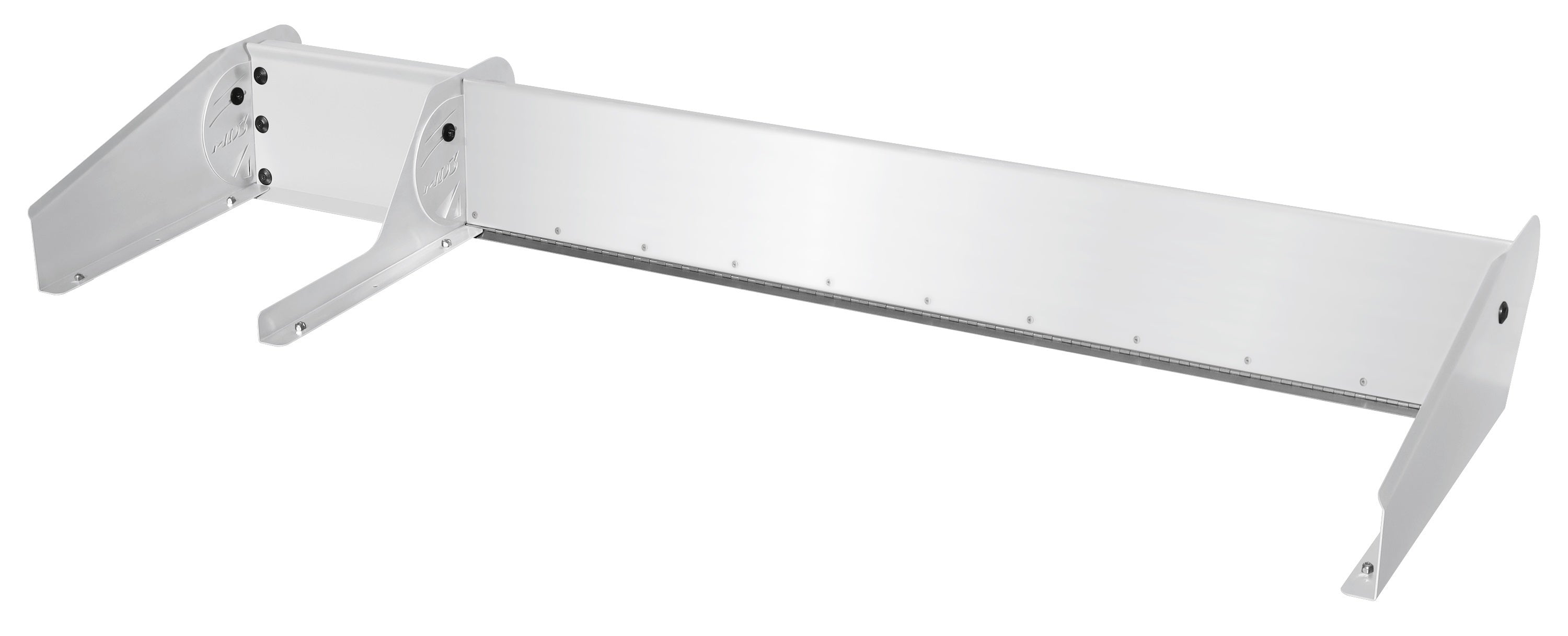 Five Star MD3 Dirt Late Model Spoiler - 56 x 8 in - 32 x 8.25 Breakaway - 2-Piece - White / Clear 