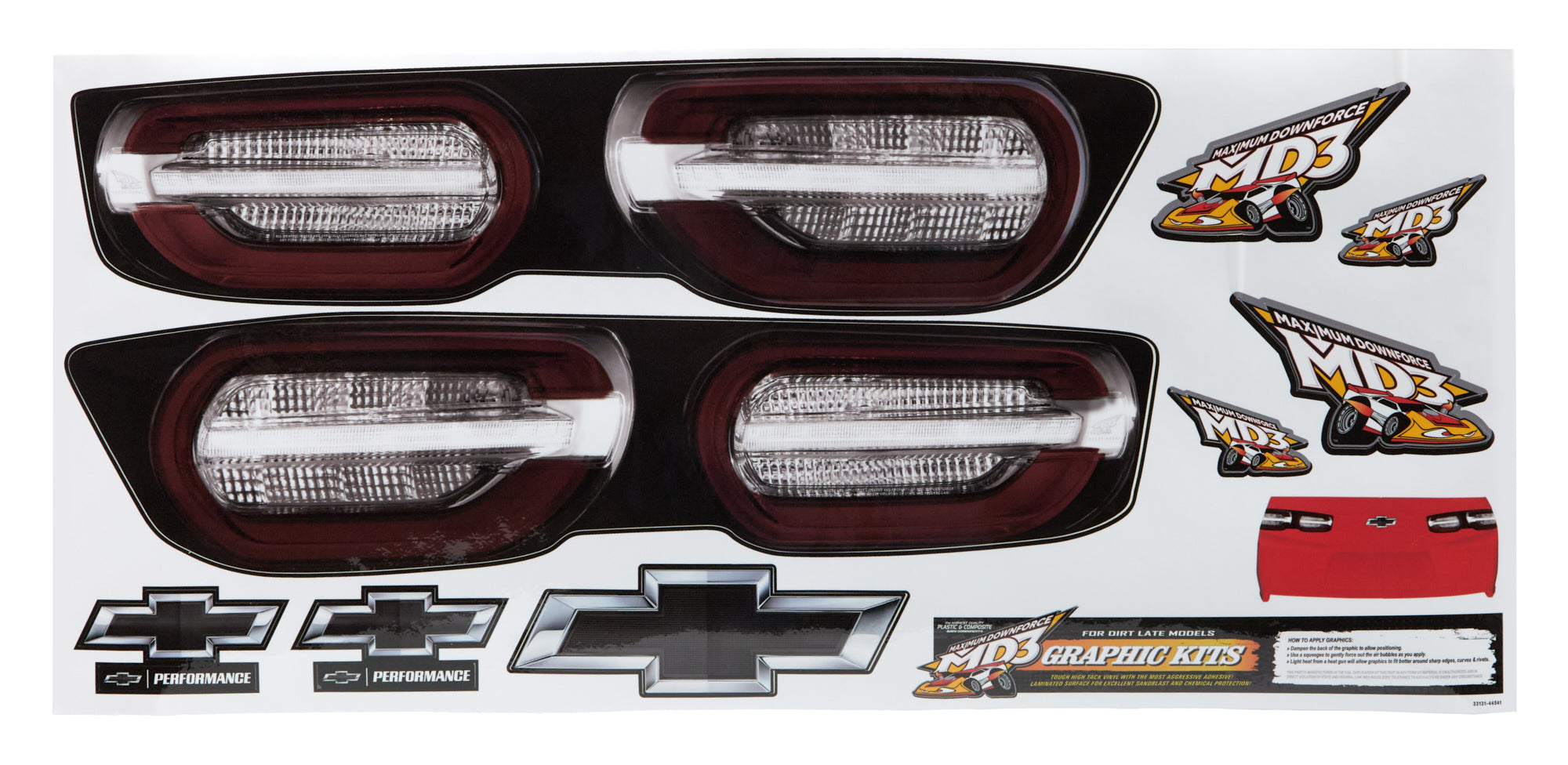 Five Star Camaro Tail Graphics Kit