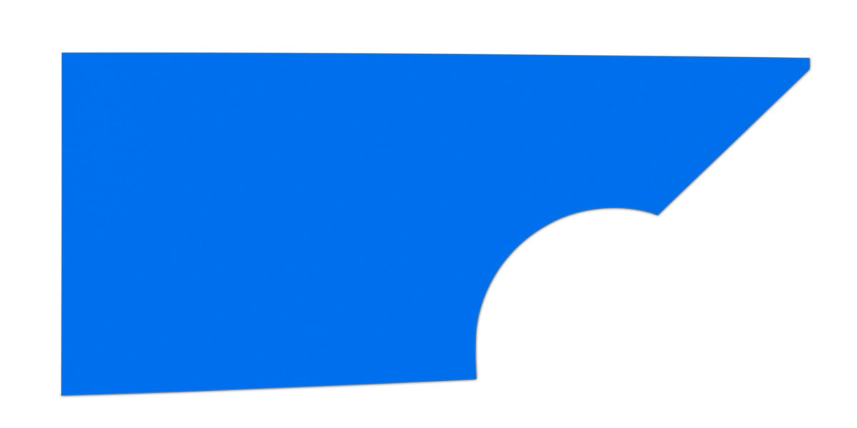 Five Star MD3 Dirt Modified Plastic Quarter Panel - Passenger Side - Chevron Blue