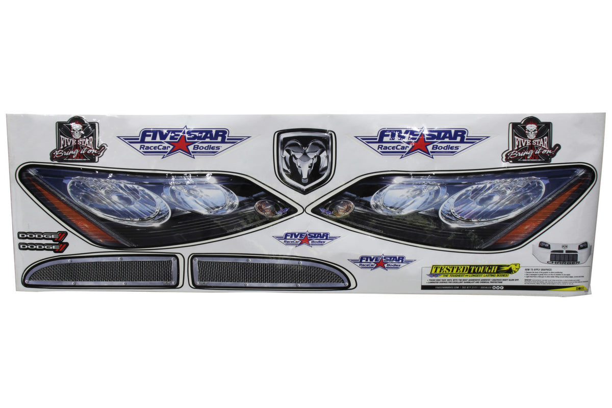 Five Star Nose Only Graphics Kit - MD3 Dodge Charger