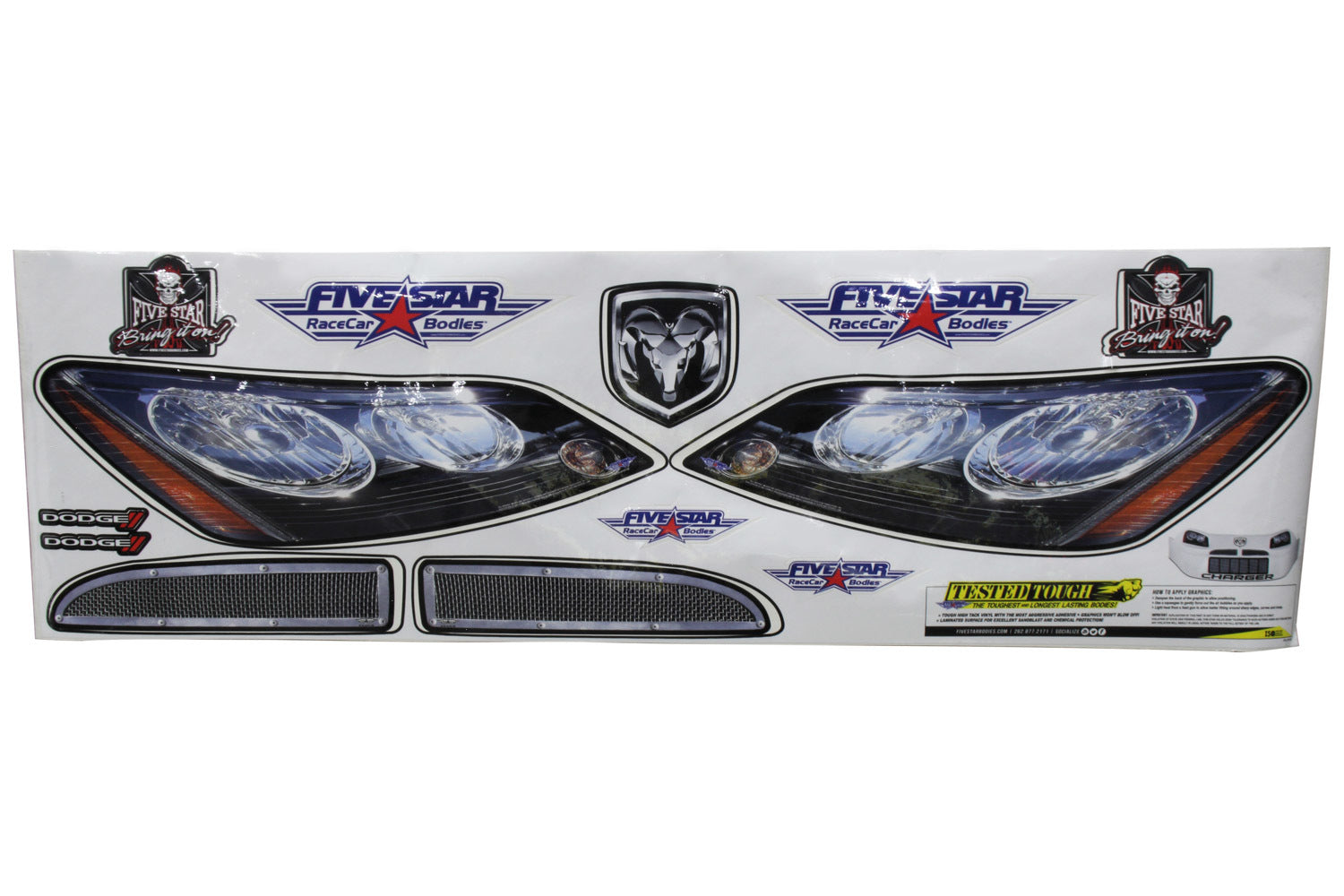 Five Star Nose Only Graphics Kit - MD3 Dodge Charger