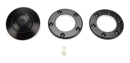 Flaming River Horn Button - Black - 5 / 6 Bolt Steering Wheels