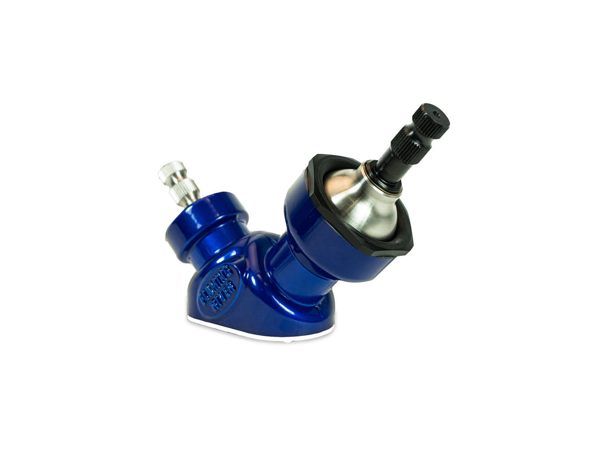 Flaming River VDOG Steering Box - Manual - Variable Angle - 1 to 1 Ratio - Blue - Universal