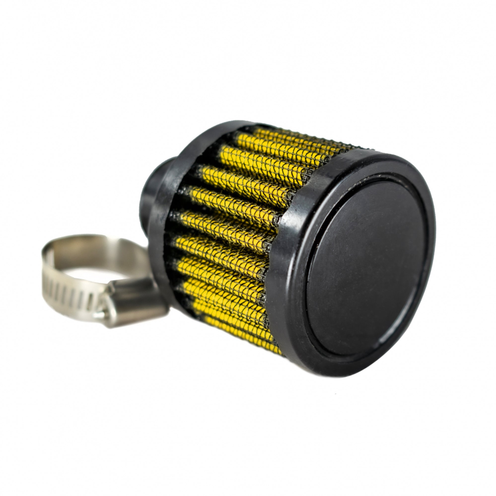 Fuelab Clamp-On Round Breather - 5/8 in OD Tube - Black 63703